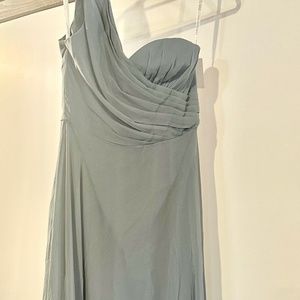 David’s Bridal Size 8 Dusty Blue Bridesmaid Dress